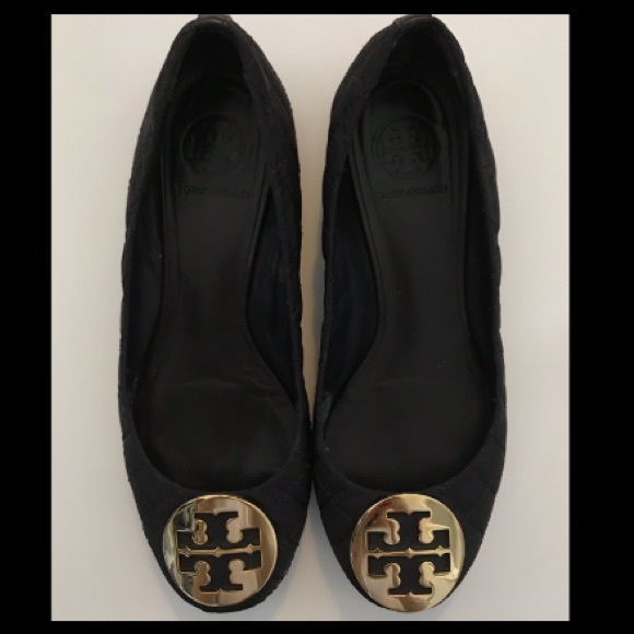 Tory Burch Shoes - Black quilted Tory Burch flats
